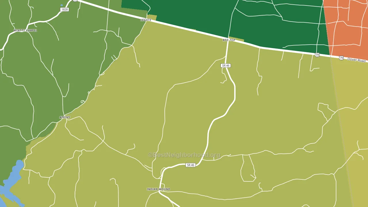 Legate, TN block-group voter-turnout map