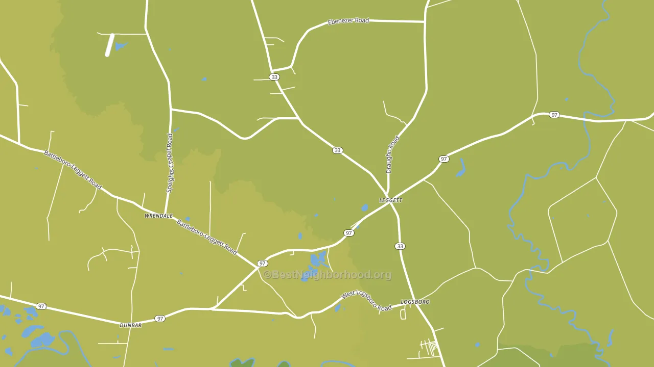 Leggett, NC block-group voter-turnout map
