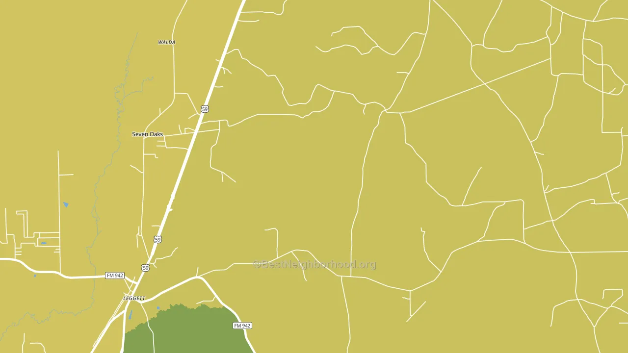 Leggett, TX block-group voter-turnout map
