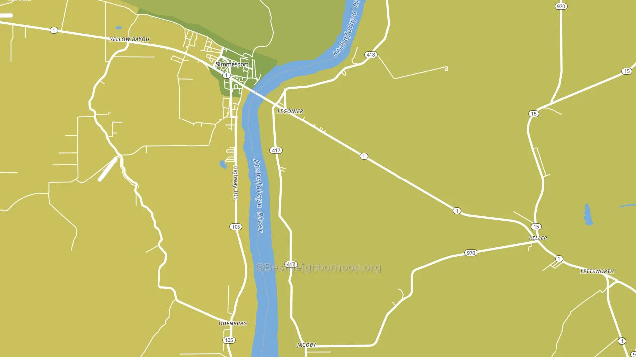 Legonier, LA block-group voter-turnout map