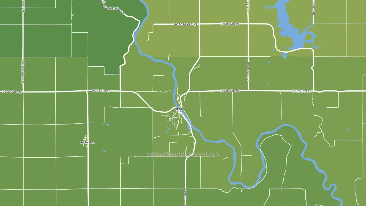 Lehigh, IA block-group voter-turnout map
