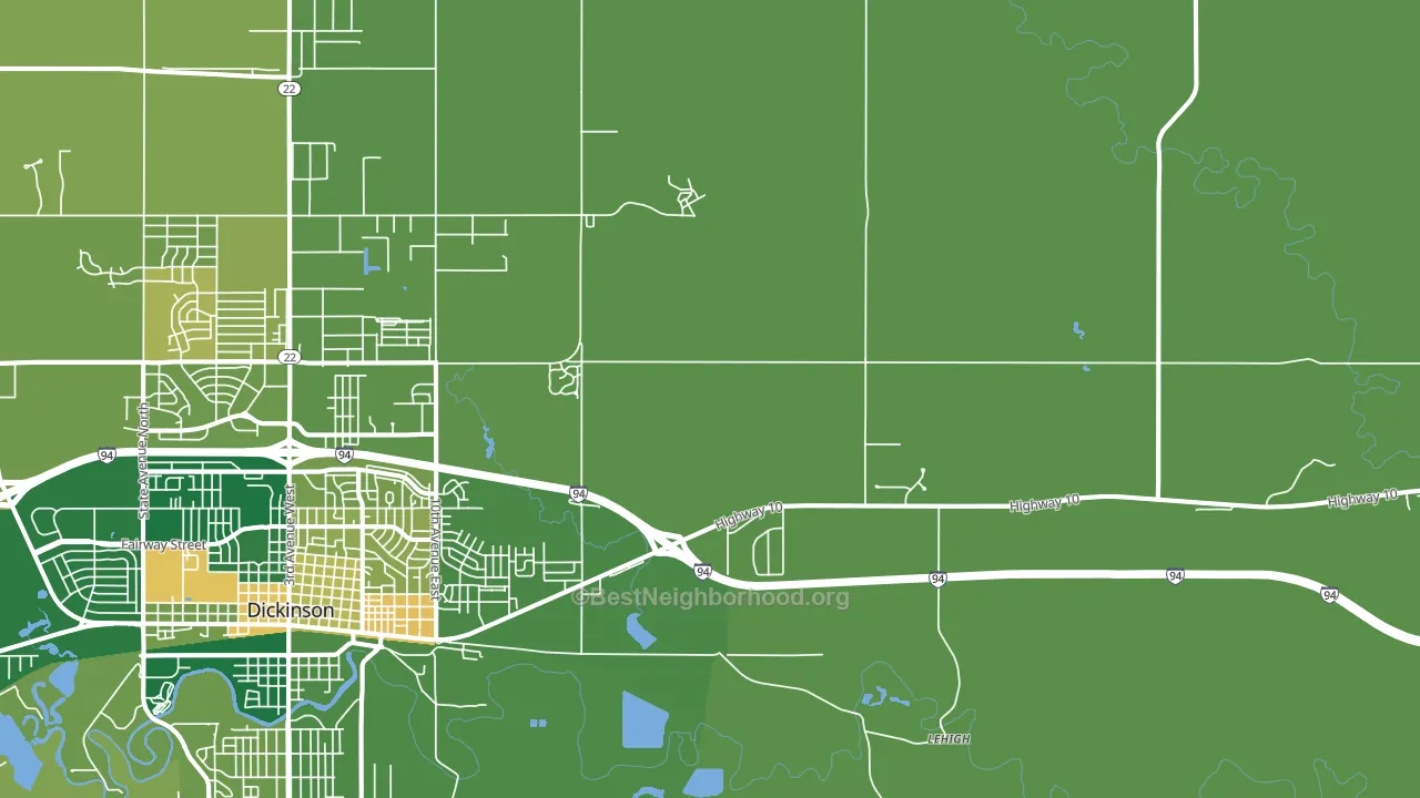 Lehigh, ND block-group voter-turnout map