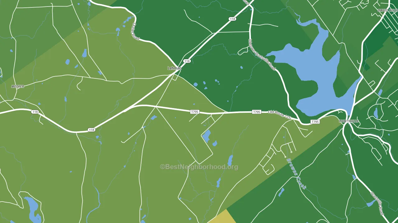 Lehman, PA block-group voter-turnout map