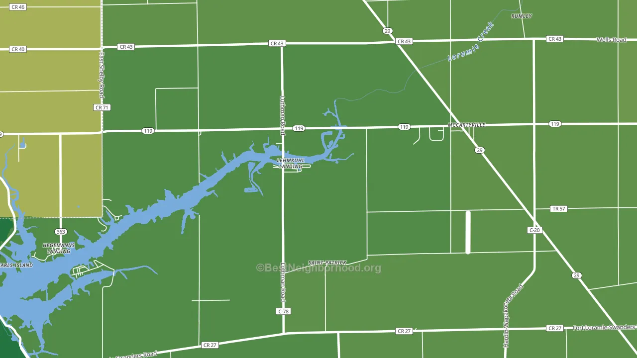 Lehmkuhl Landing, OH block-group voter-turnout map