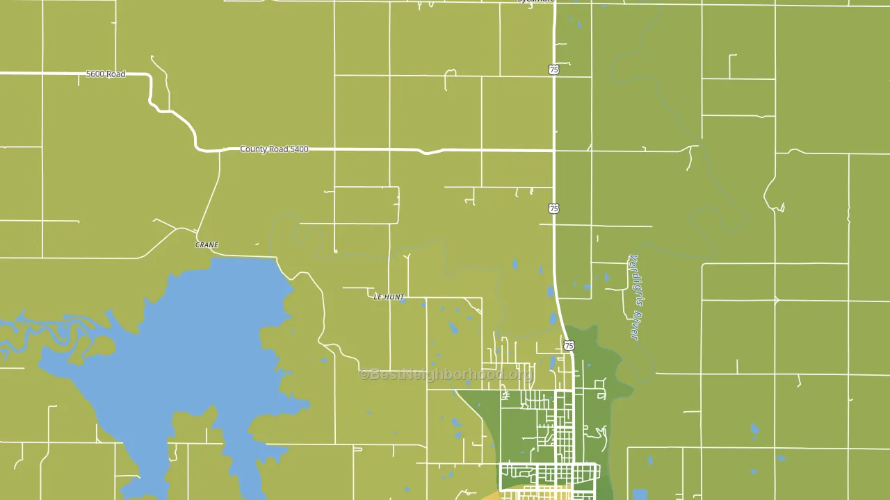 Lehunt, KS block-group voter-turnout map