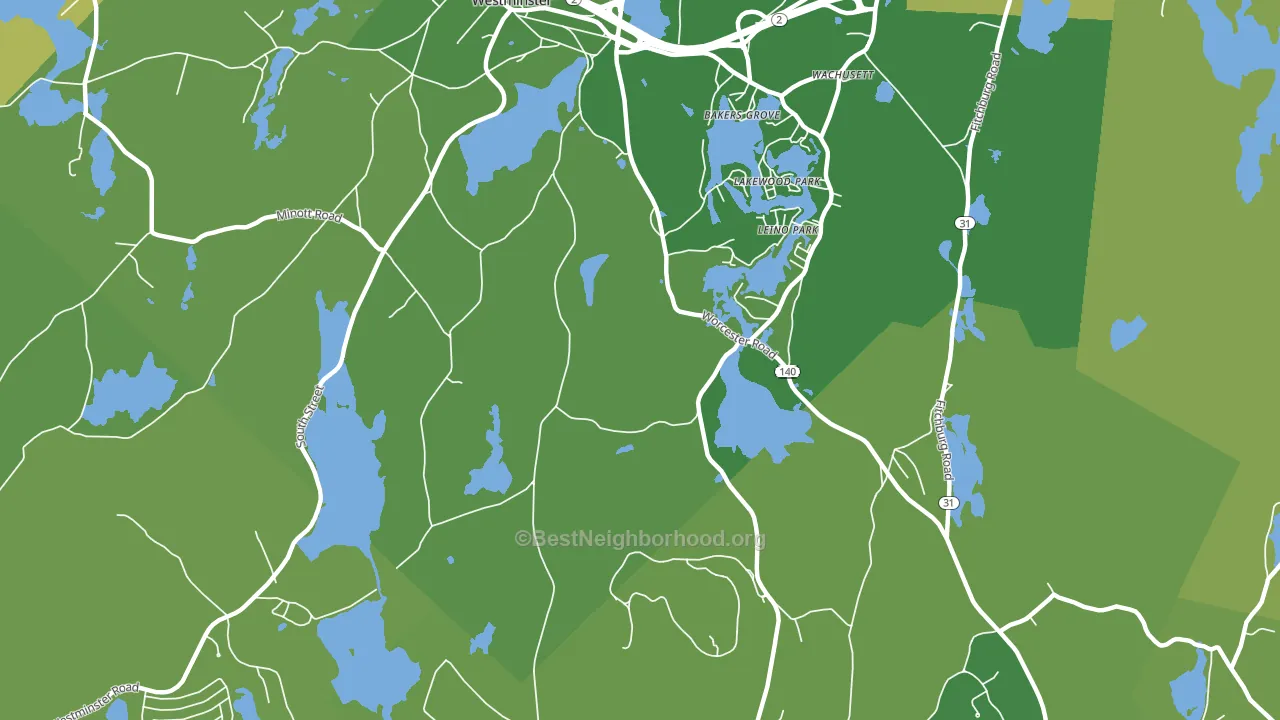 Leino Park, MA block-group voter-turnout map