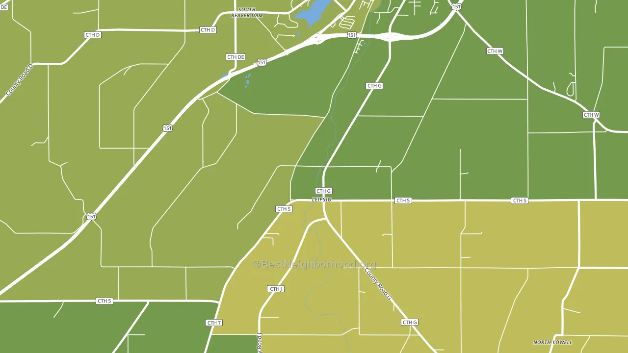 Leipsig, WI block-group voter-turnout map