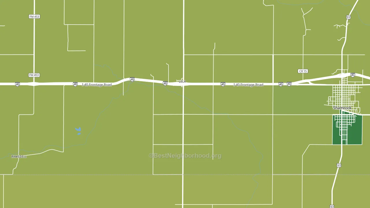 Lela, TX block-group voter-turnout map