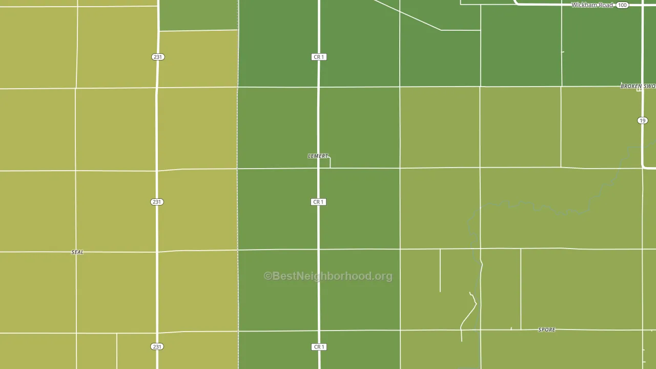 Lemert, OH block-group voter-turnout map