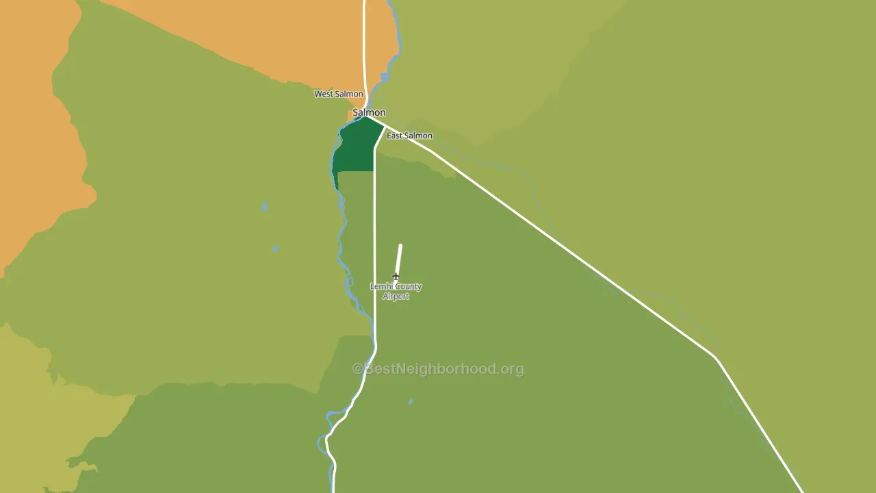 Lemhi County, ID block-group voter-turnout map