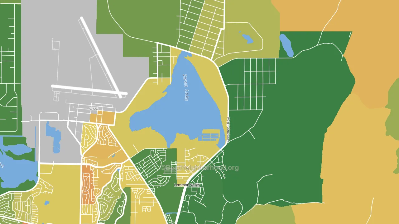 Lemmon Valley, NV block-group voter-turnout map