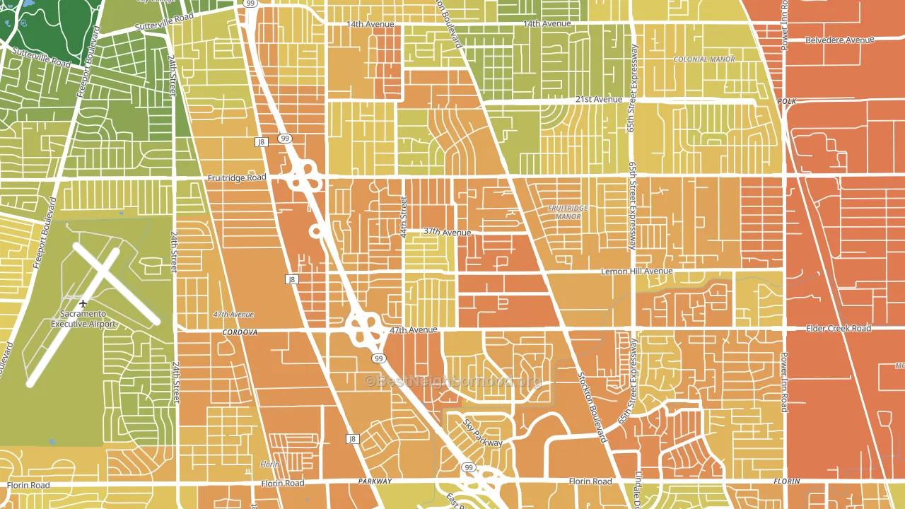 Lemon Hill, CA block-group voter-turnout map