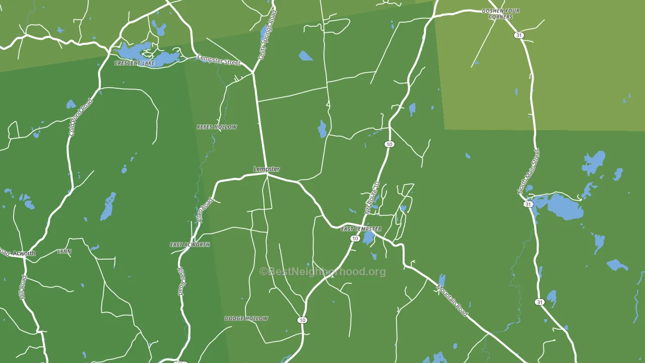 Lempster, NH block-group voter-turnout map