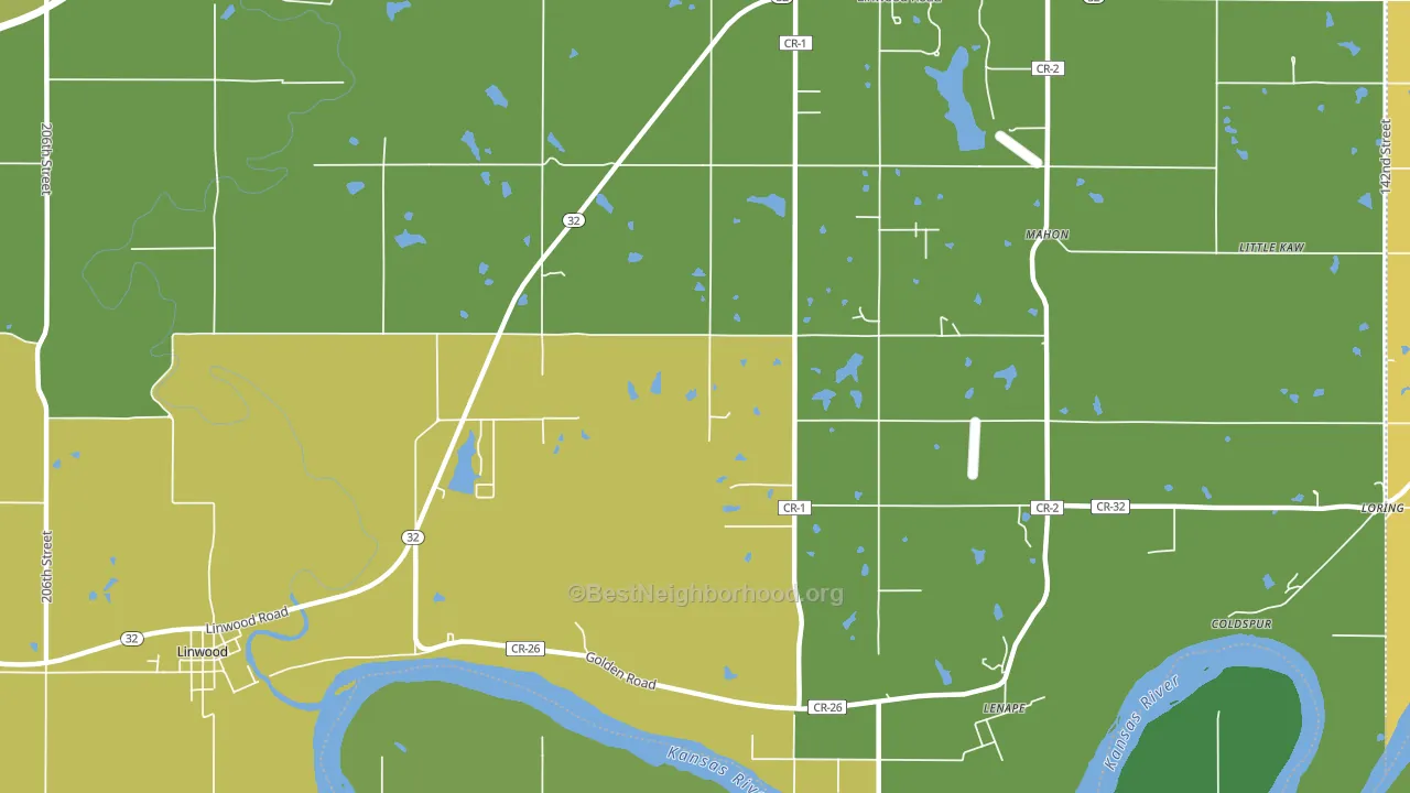 Lenape, KS block-group voter-turnout map