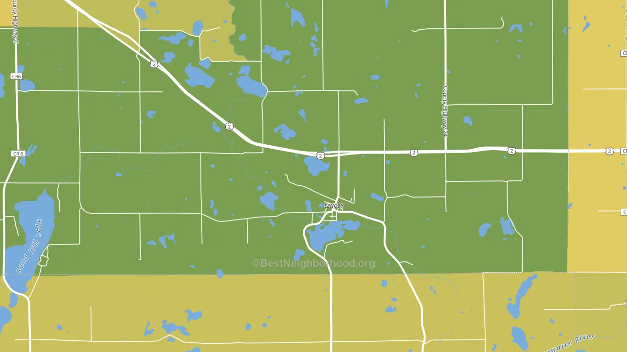 Lengby, MN block-group voter-turnout map