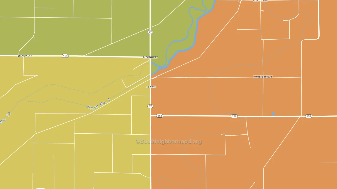 Lennie, AR block-group voter-turnout map