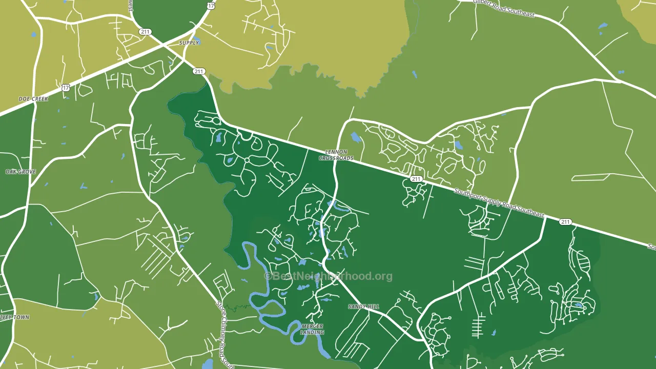 Lennon Crossroads, NC block-group voter-turnout map
