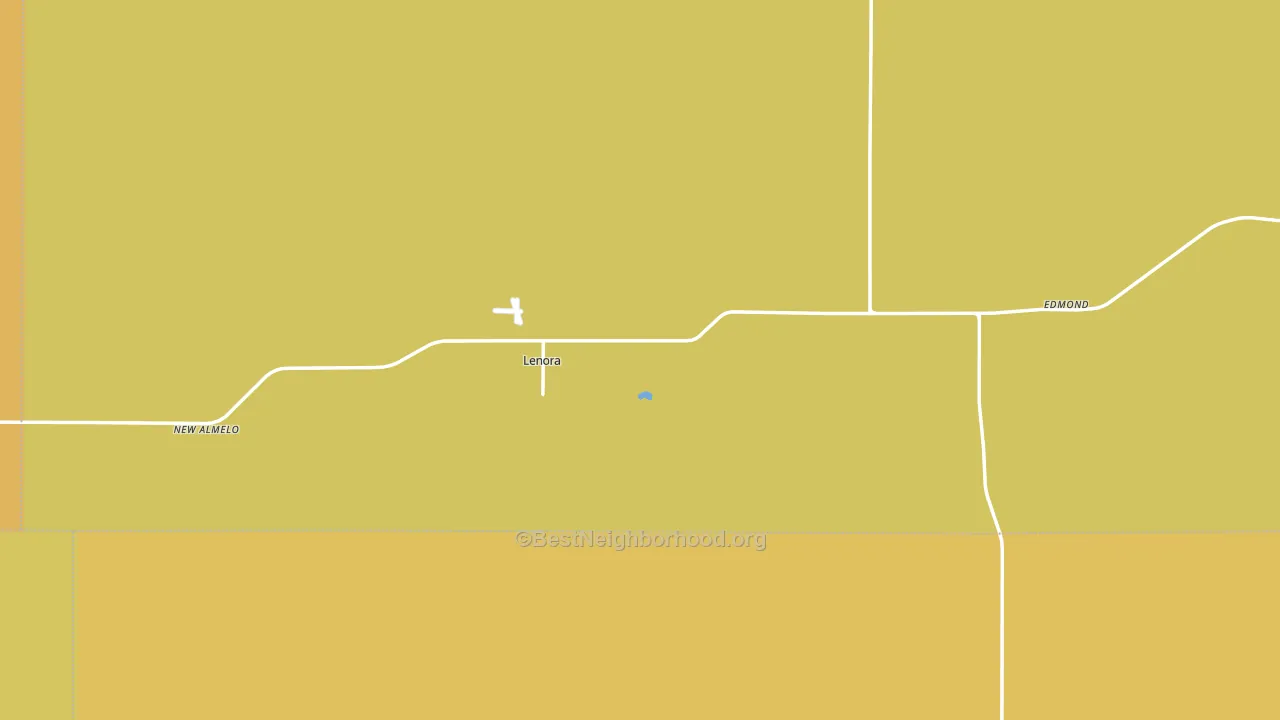 Lenora, KS block-group voter-turnout map