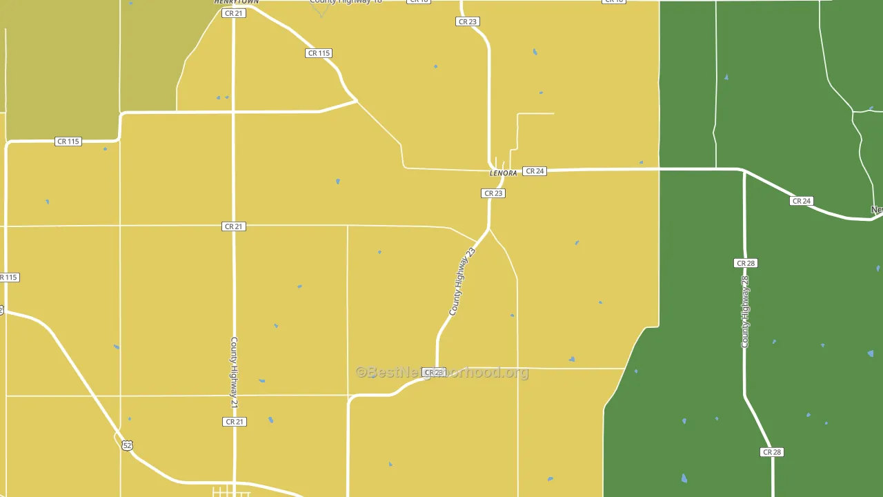 Lenora, MN block-group voter-turnout map