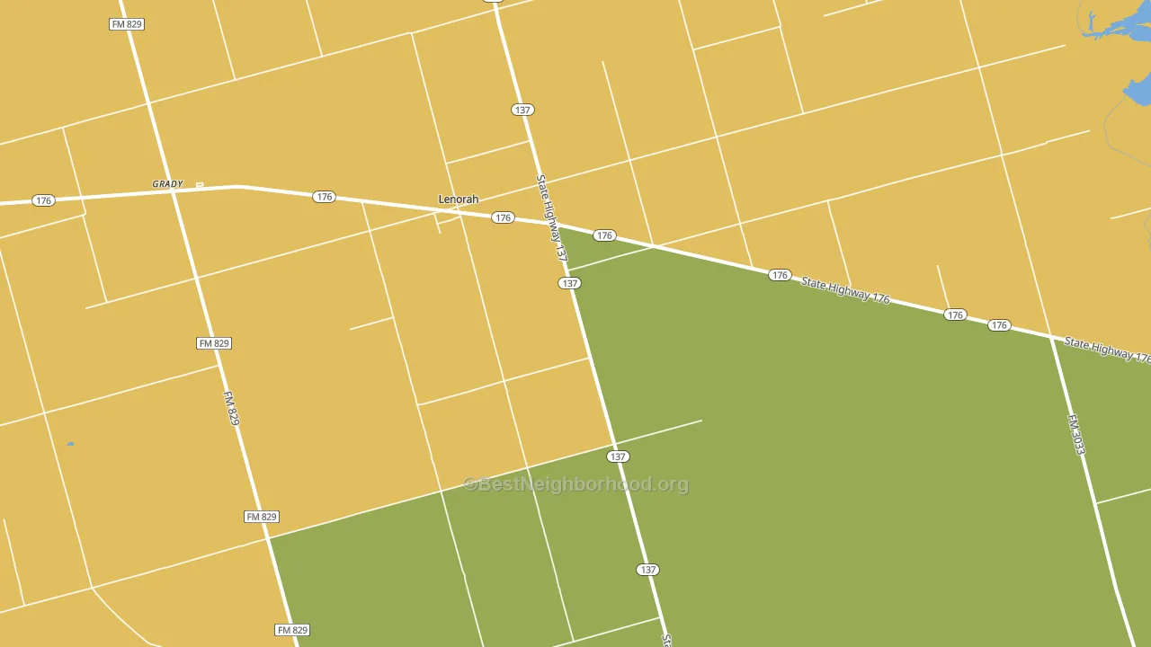 Lenorah, TX block-group voter-turnout map