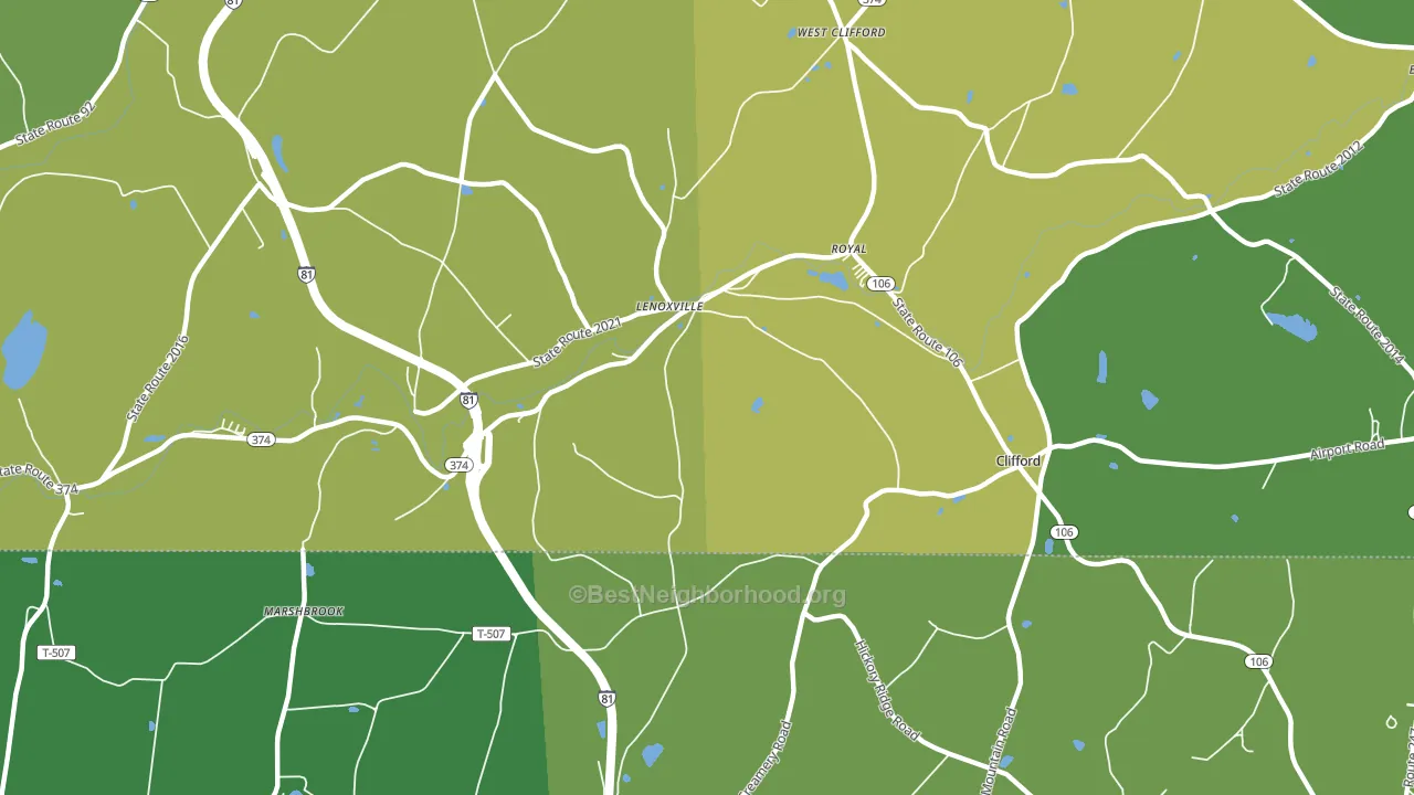 Lenoxville, PA block-group voter-turnout map