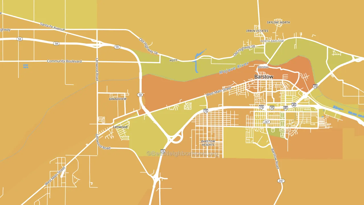 Lenwood, CA block-group voter-turnout map