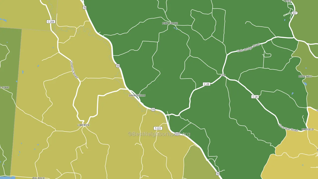 Leo, OH block-group voter-turnout map