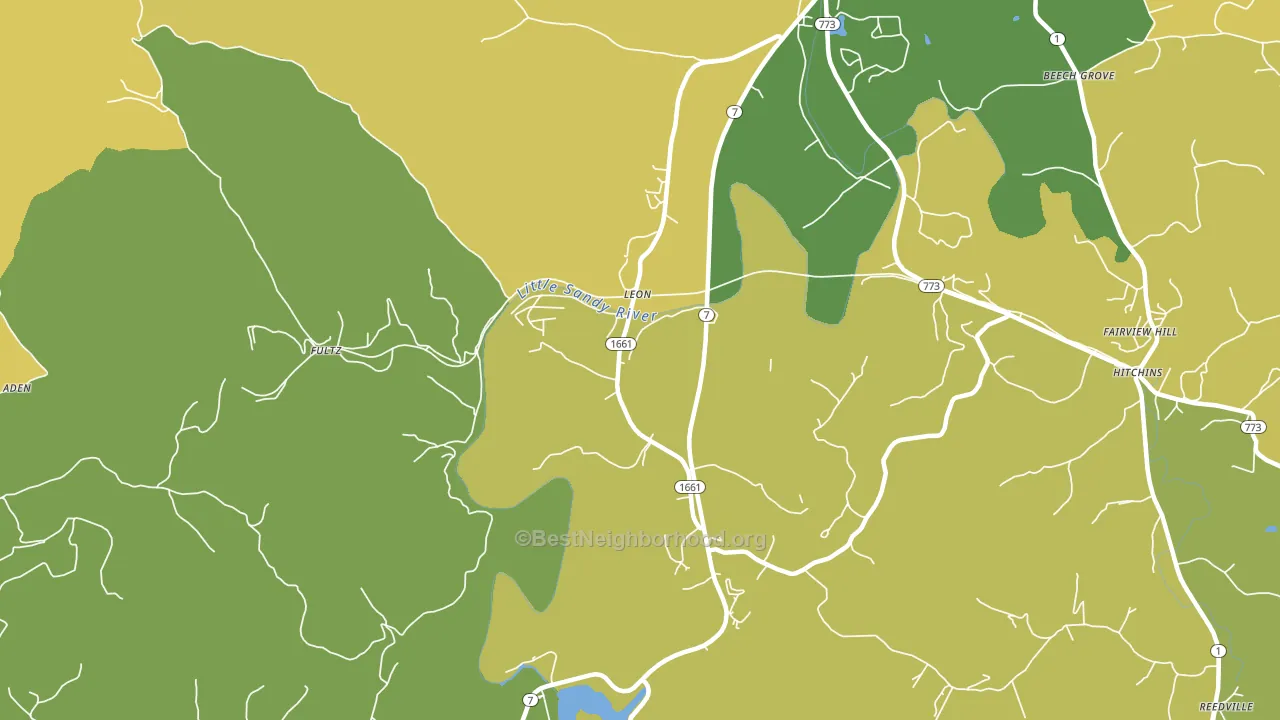 Leon, KY block-group voter-turnout map