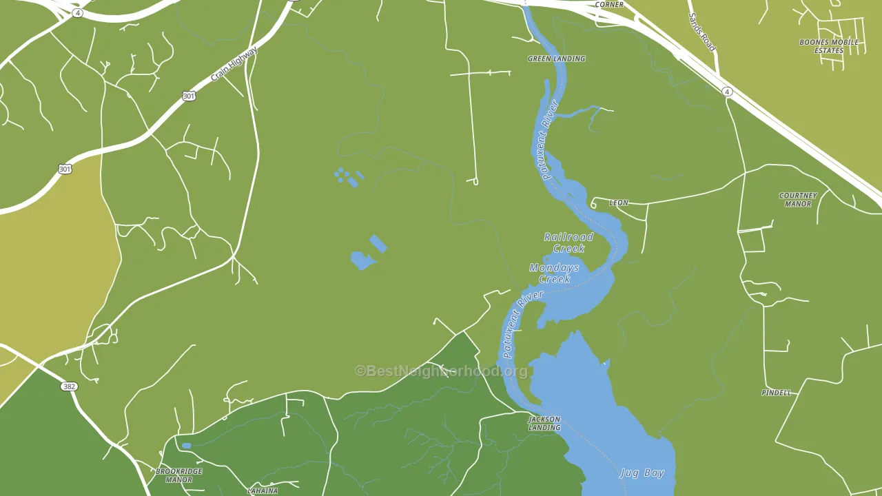 Leon, MD block-group voter-turnout map
