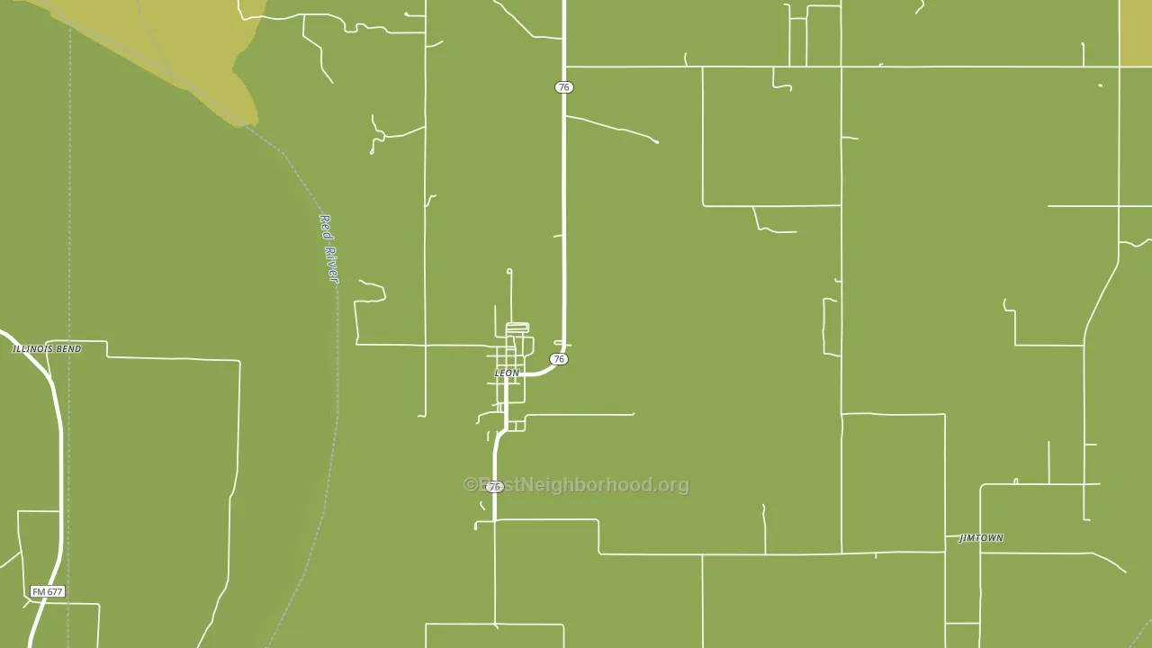 Leon, OK block-group voter-turnout map