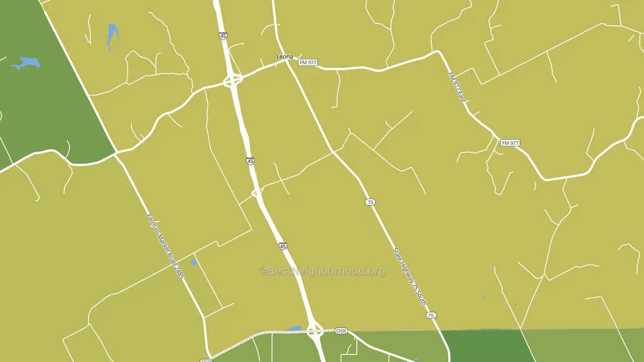 Leona, TX block-group voter-turnout map