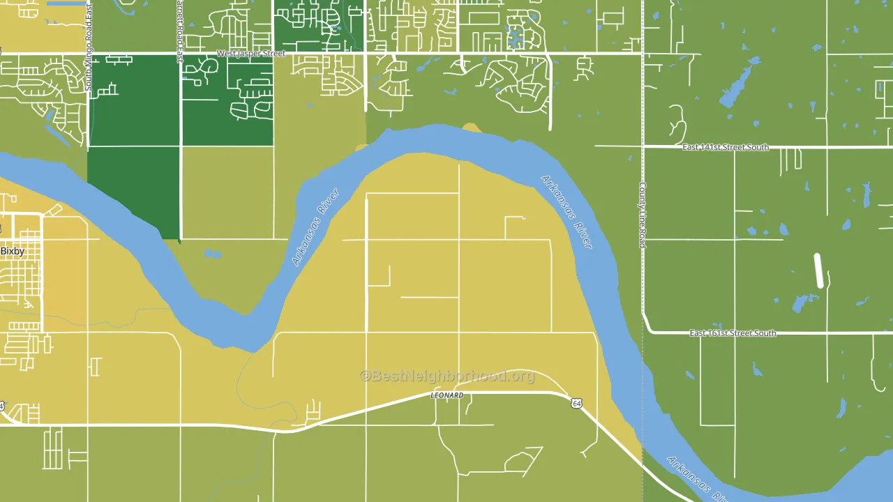 Leonard, OK block-group voter-turnout map