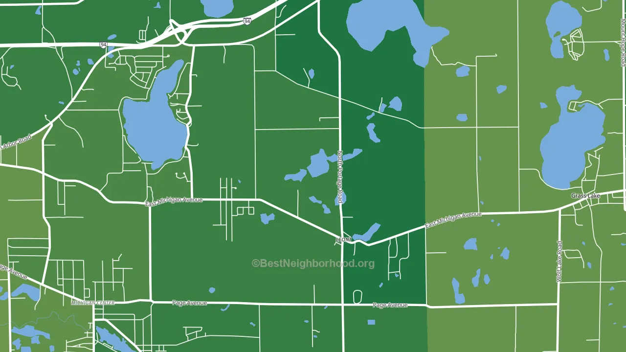 Leoni, MI block-group voter-turnout map
