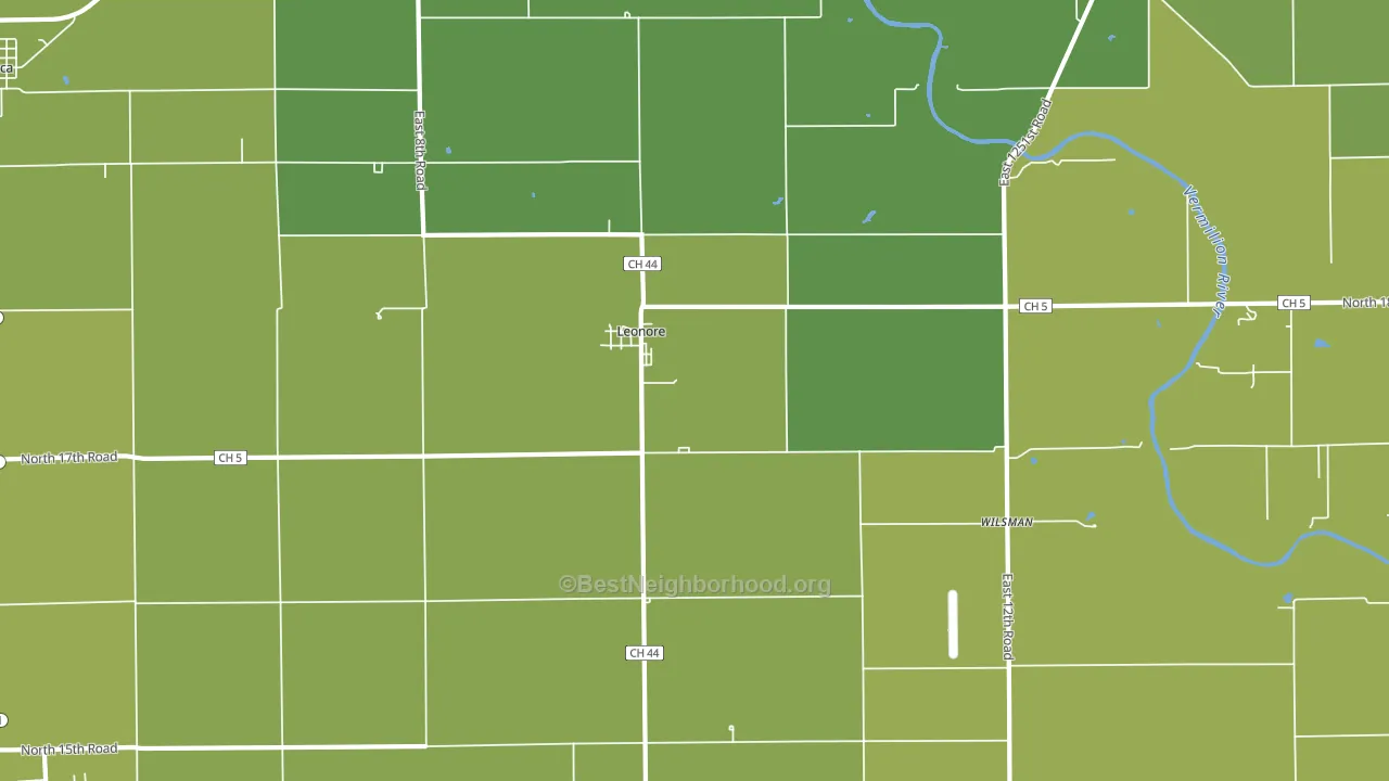 Leonore, IL block-group voter-turnout map