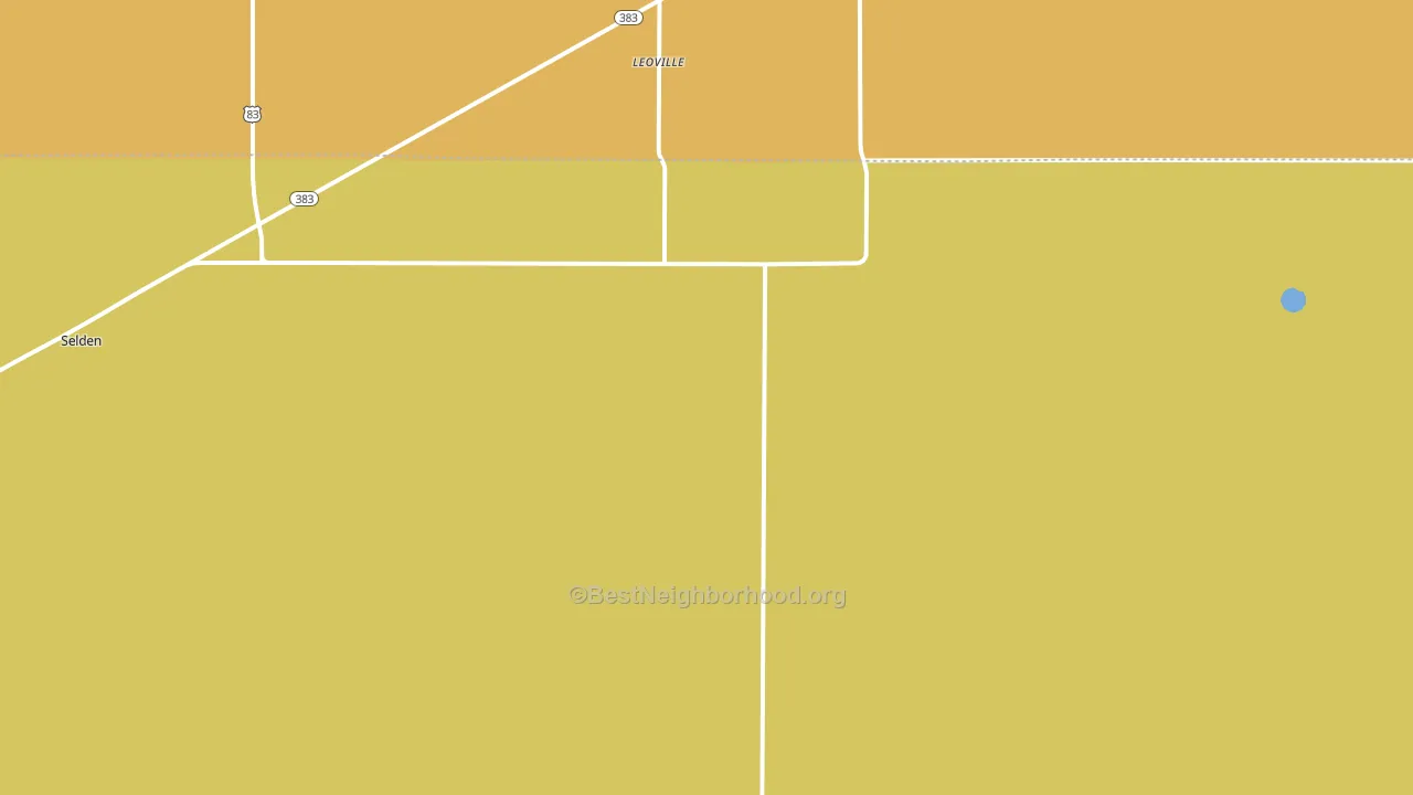 Leoville, KS block-group voter-turnout map