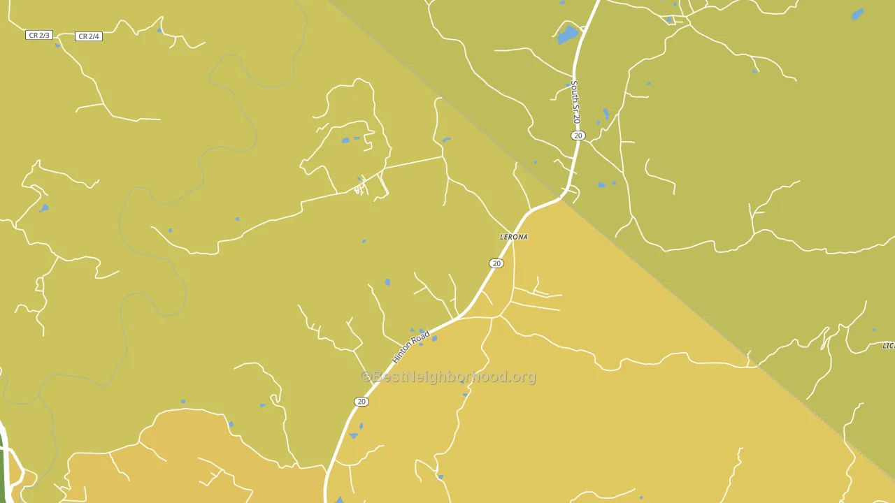 Lerona, WV block-group voter-turnout map