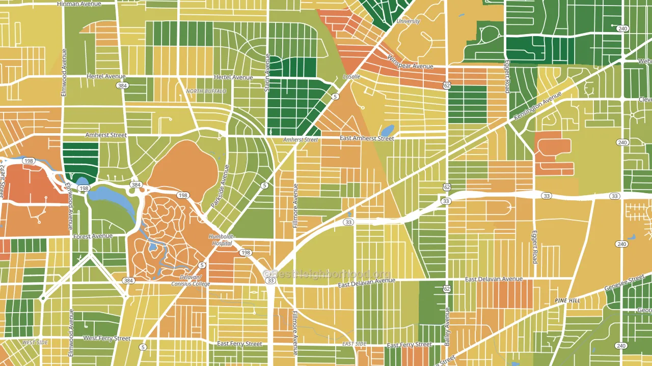 Leroy, Buffalo, NY block-group voter-turnout map