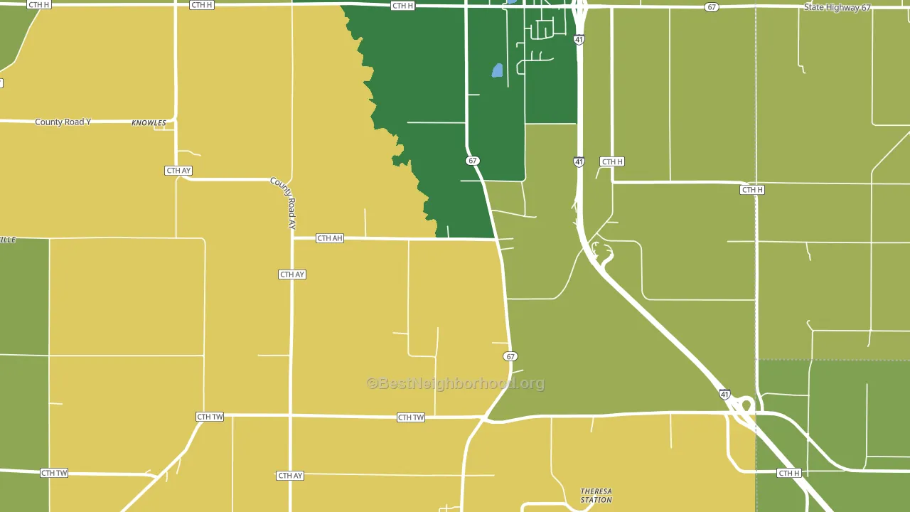 LeRoy, WI block-group voter-turnout map