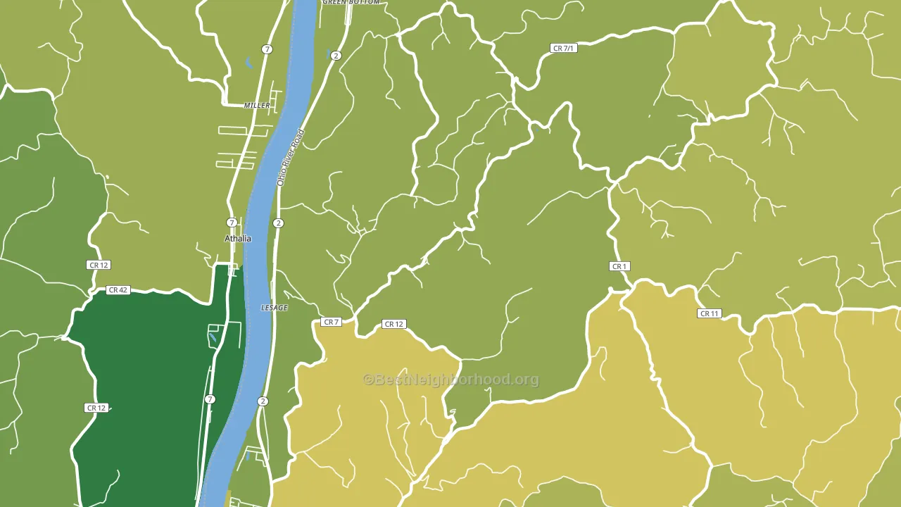 Lesage, WV block-group voter-turnout map