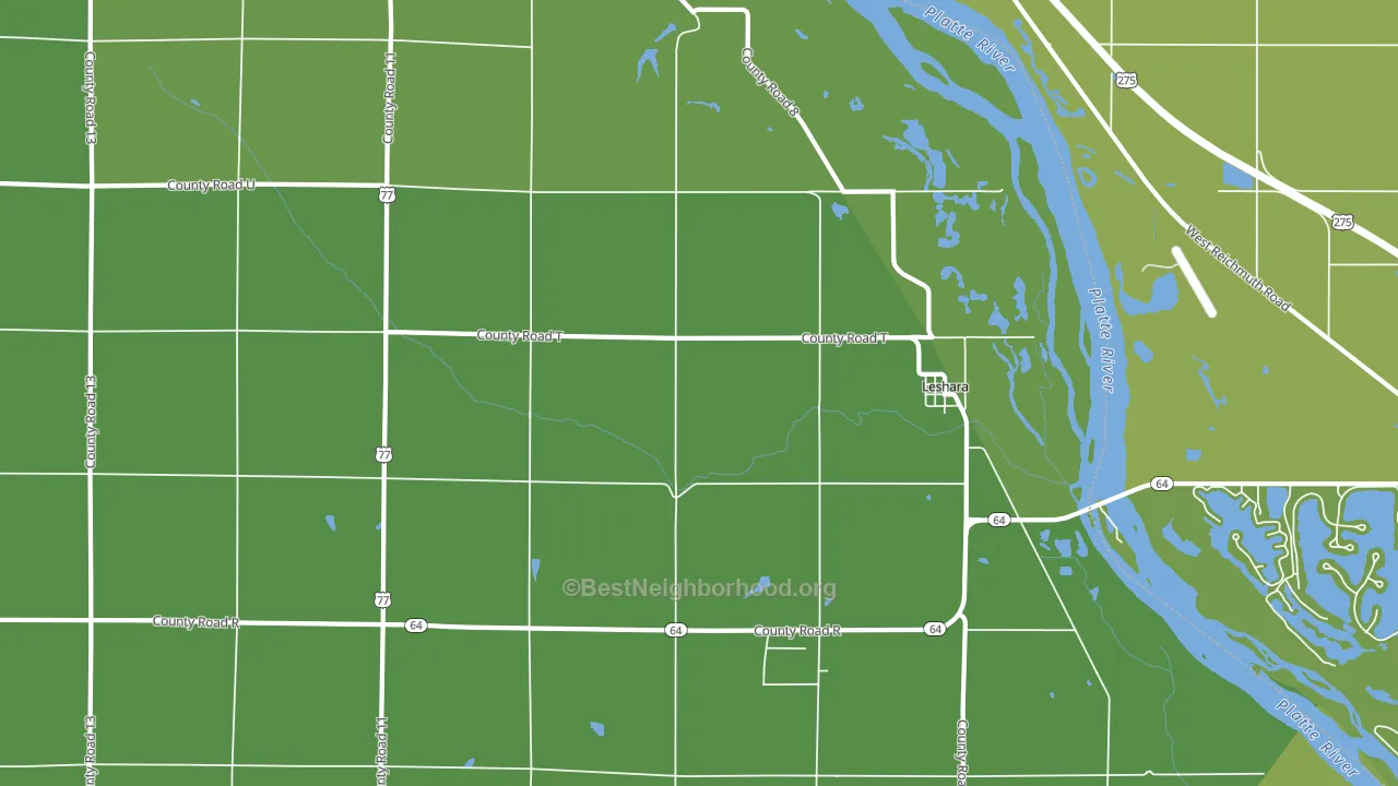 Leshara, NE block-group voter-turnout map