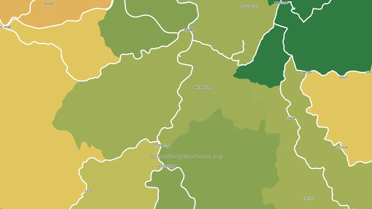 Leslie County, KY block-group voter-turnout map