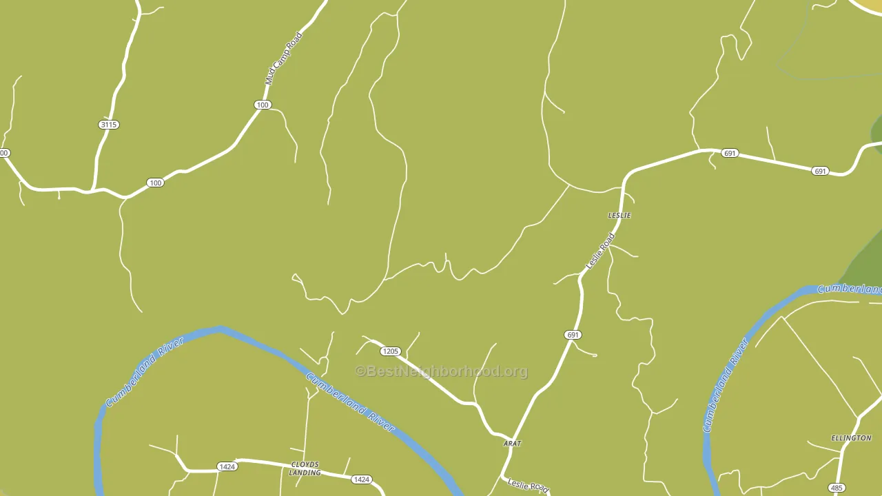 Leslie, KY block-group voter-turnout map