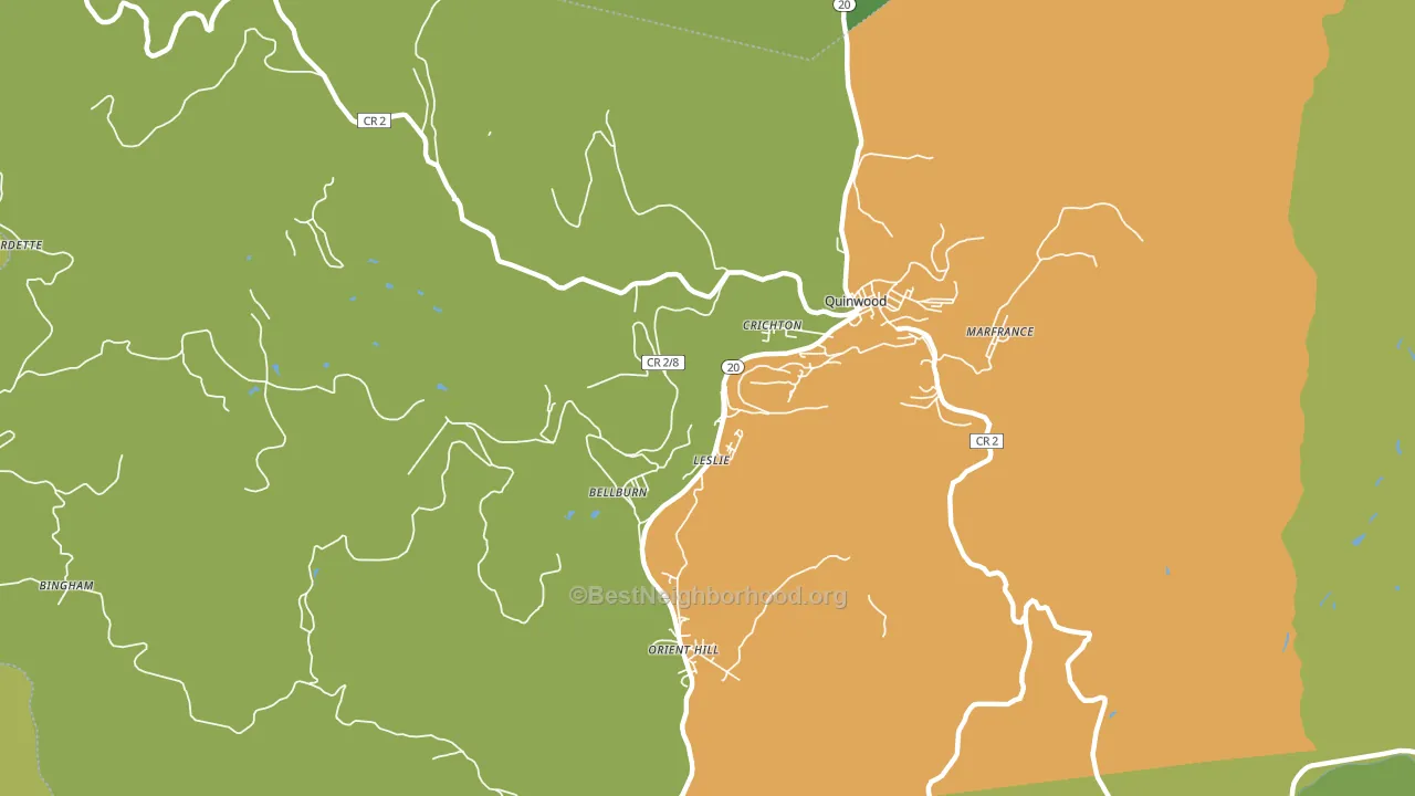 Leslie, WV block-group voter-turnout map