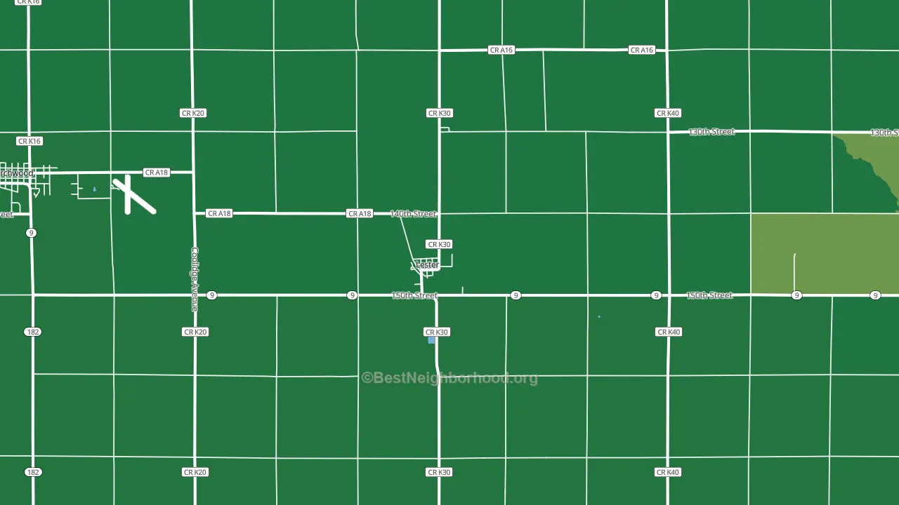 Lester, IA block-group voter-turnout map