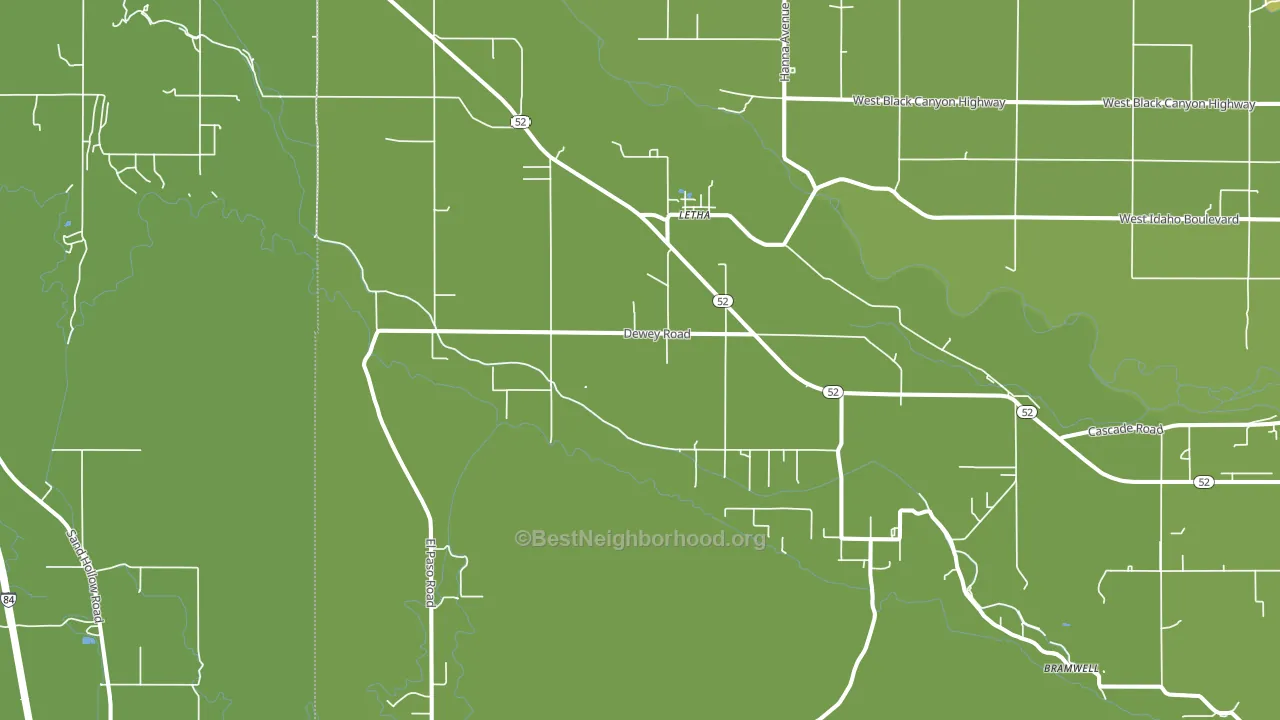 Letha, ID block-group voter-turnout map