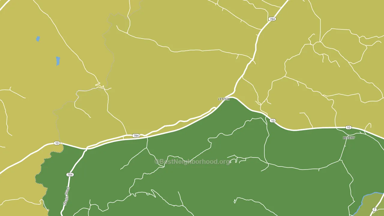 Letitia, KY block-group voter-turnout map