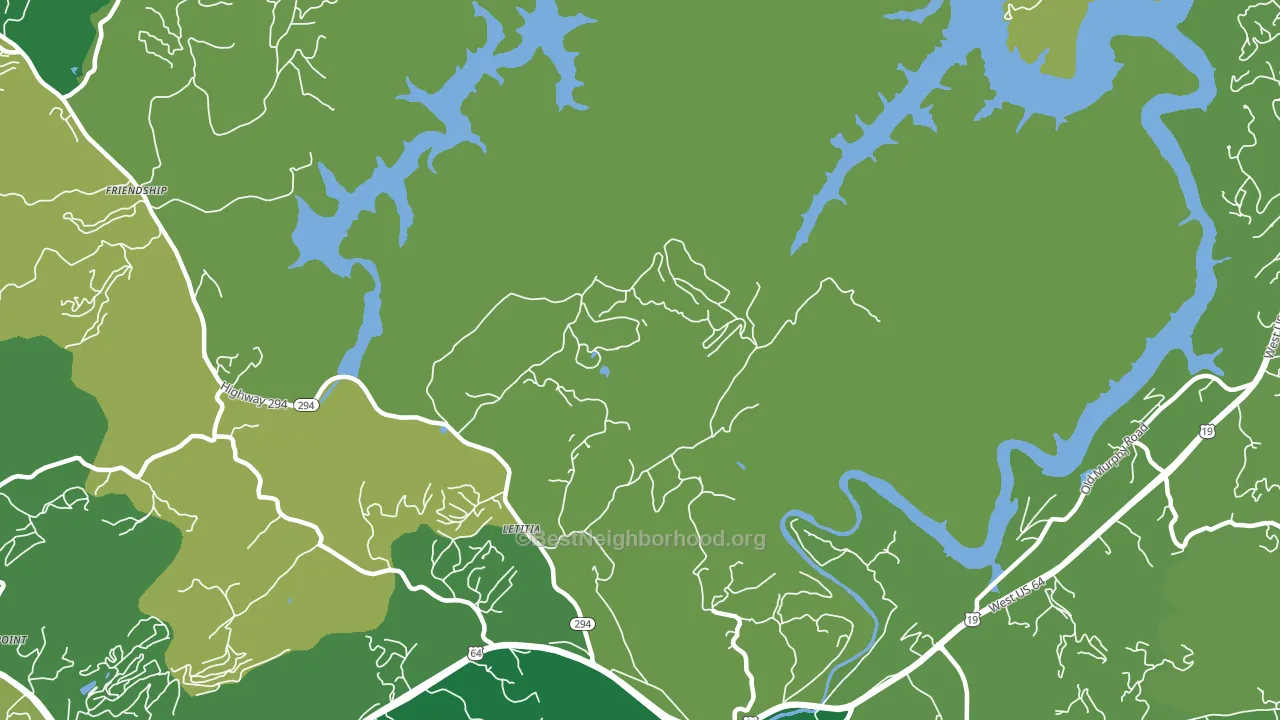 Letitia, NC block-group voter-turnout map