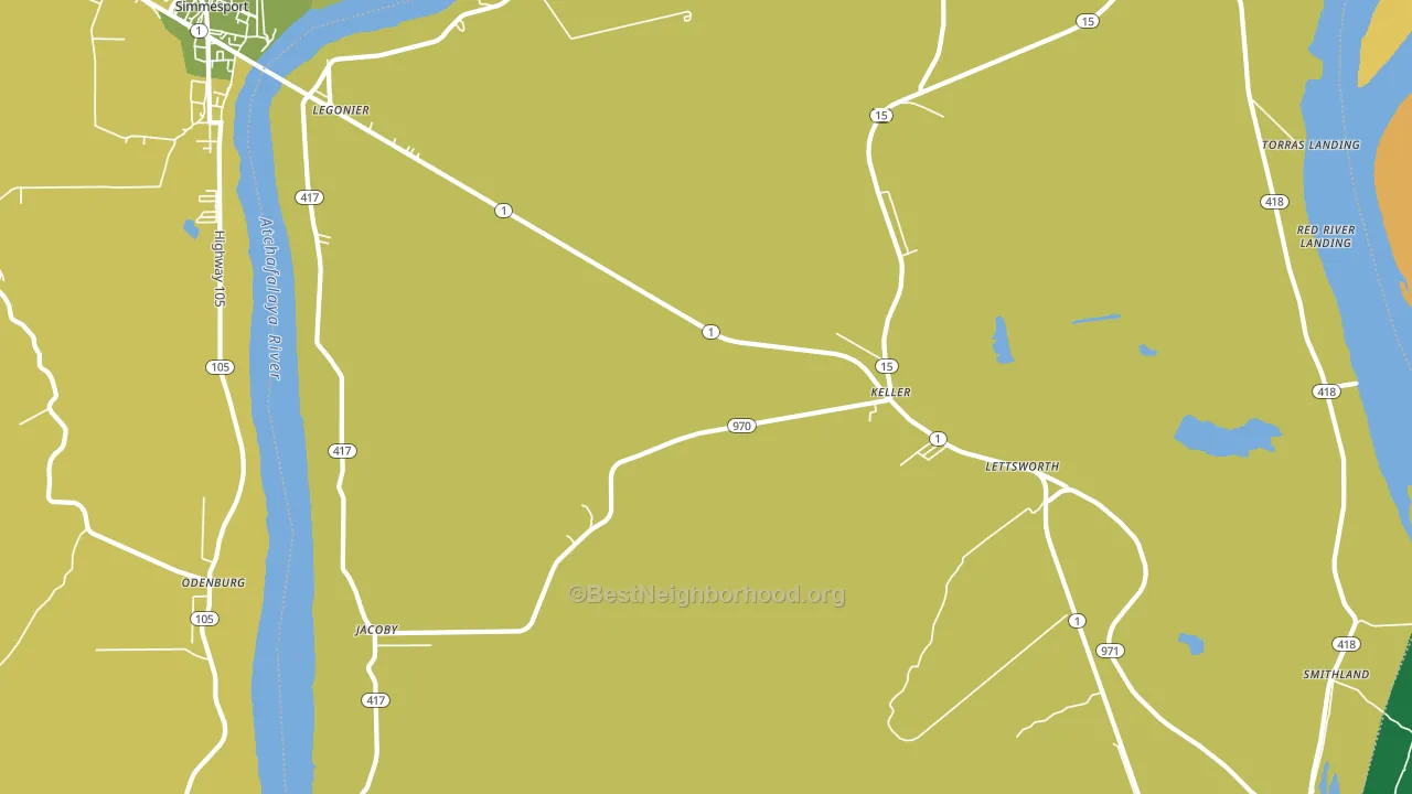 Lettsworth, LA block-group voter-turnout map