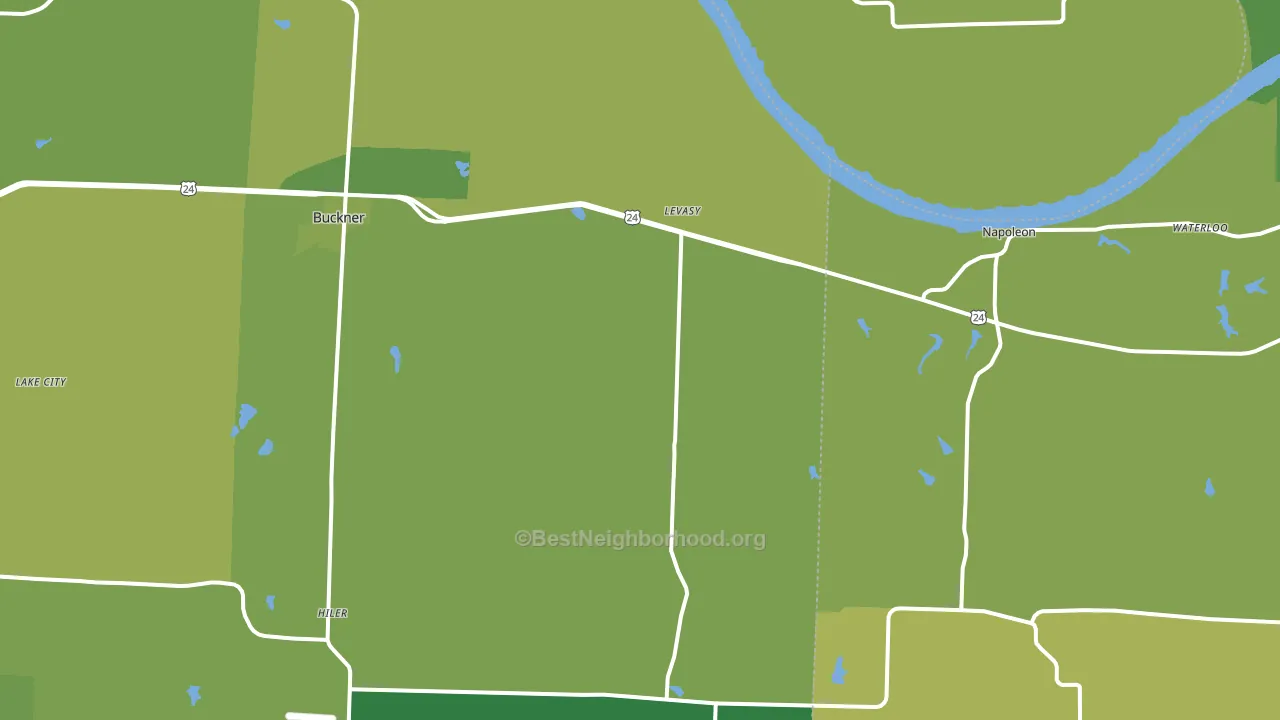 Levasy, MO block-group voter-turnout map