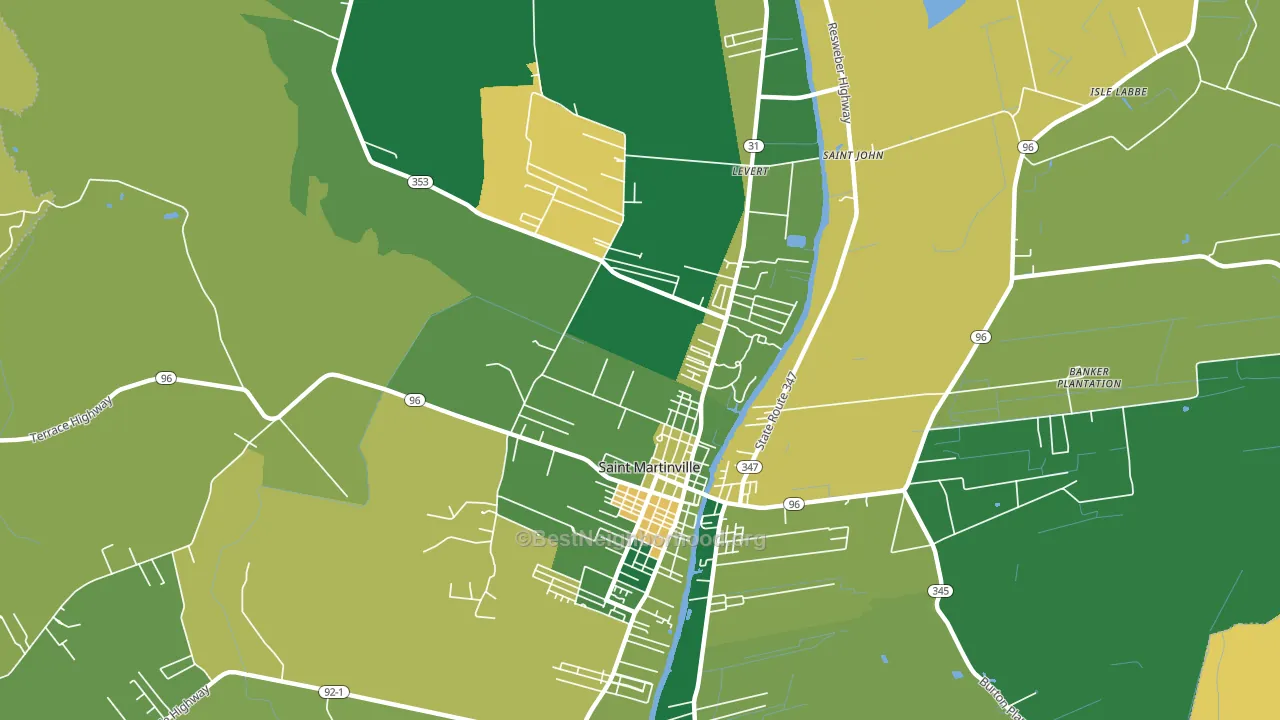 Levert, LA block-group voter-turnout map